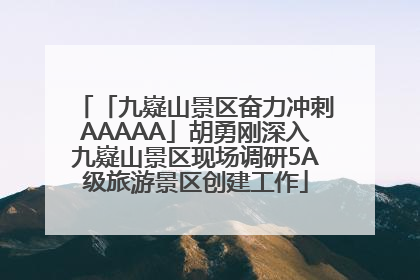「九嶷山景区奋力冲刺AAAAA」胡勇刚深入九嶷山景区现场调研5A级旅游景区创建工作