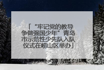 “牢记党的教导 争做强国少年”青岛市示范性少先队入队仪式在崂山区举办