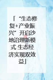 “生态修复+产业振兴”开启沙地治理新模式 生态经济实现双效益