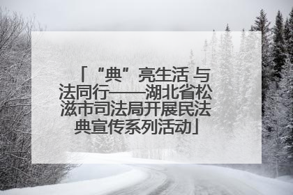 “典”亮生活 与法同行——湖北省松滋市司法局开展民法典宣传系列活动