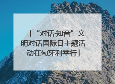 “对话·知音”文明对话国际日主题活动在匈牙利举行