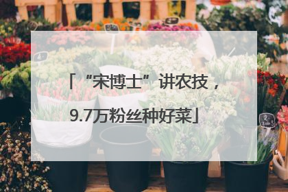 “宋博士”讲农技，9.7万粉丝种好菜