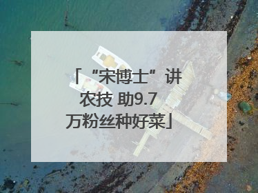 “宋博士”讲农技 助9.7万粉丝种好菜
