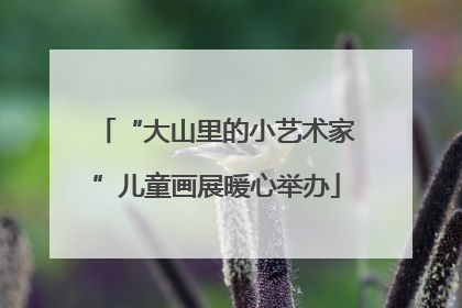 “大山里的小艺术家”儿童画展暖心举办
