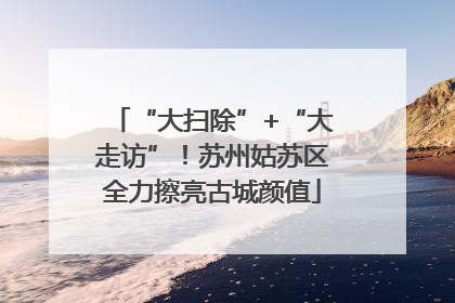 “大扫除”+“大走访”！苏州姑苏区全力擦亮古城颜值