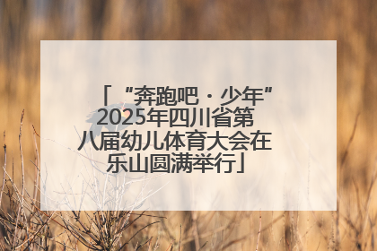 “奔跑吧・少年”2025年四川省第八届幼儿体育大会在乐山圆满举行