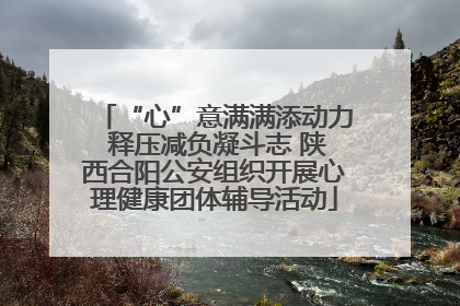 “心”意满满添动力 释压减负凝斗志 陕西合阳公安组织开展心理健康团体辅导活动