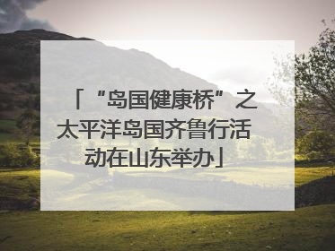 “岛国健康桥”之太平洋岛国齐鲁行活动在山东举办
