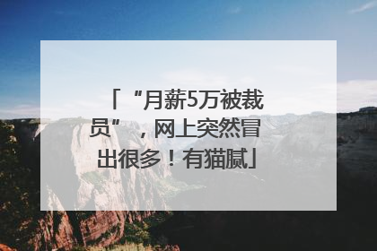 “月薪5万被裁员”，网上突然冒出很多！有猫腻