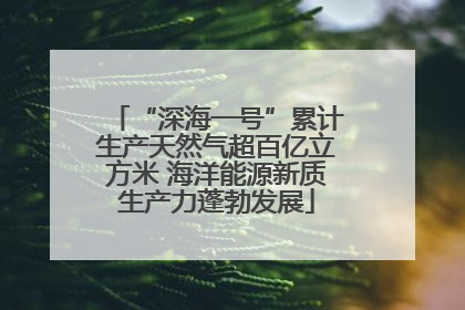 “深海一号”累计生产天然气超百亿立方米 海洋能源新质生产力蓬勃发展