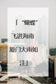 “蝴蝶”飞进海南 厦门大雨如注