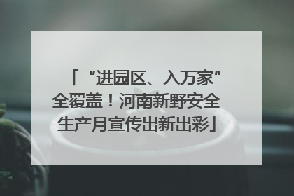 “进园区、入万家”全覆盖！河南新野安全生产月宣传出新出彩