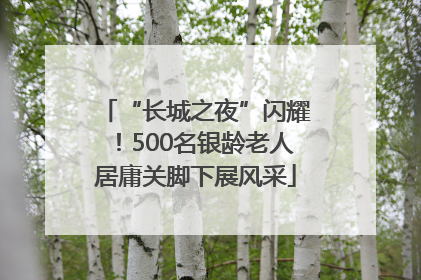 “长城之夜”闪耀！500名银龄老人居庸关脚下展风采