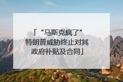 “马斯克疯了” 特朗普威胁终止对其政府补贴及合同