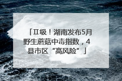 Ⅱ级！湖南发布5月野生蘑菇中毒指数，4县市区“高风险”
