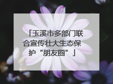 玉溪市多部门联合宣传壮大生态保护“朋友圈”