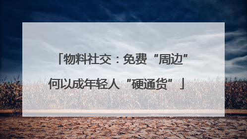 物料社交：免费“周边”何以成年轻人“硬通货”