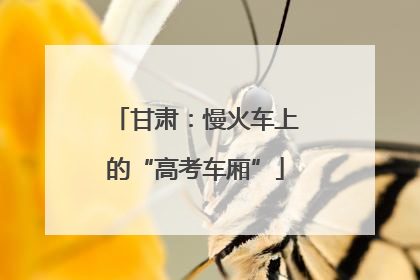 甘肃：慢火车上的“高考车厢”