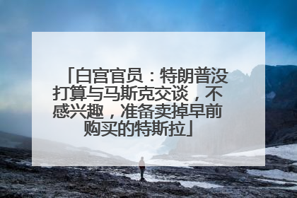 白宫官员：特朗普没打算与马斯克交谈，不感兴趣，准备卖掉早前购买的特斯拉