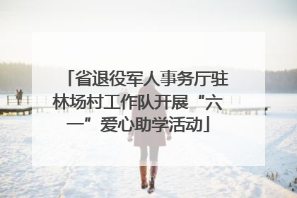 省退役军人事务厅驻林场村工作队开展“六一”爱心助学活动