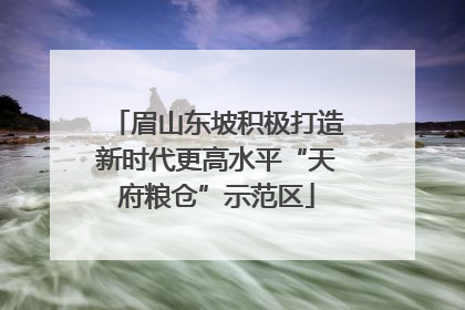 眉山东坡积极打造新时代更高水平“天府粮仓”示范区