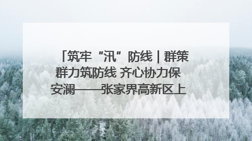 筑牢“汛”防线｜群策群力筑防线 齐心协力保安澜——张家界高新区上下众志成城迎战汛情