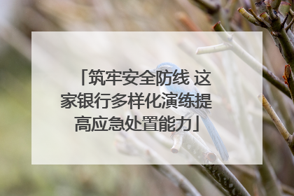 筑牢安全防线 这家银行多样化演练提高应急处置能力