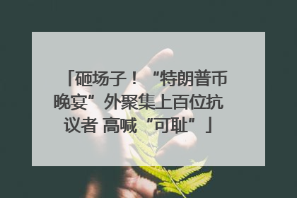 砸场子！“特朗普币晚宴”外聚集上百位抗议者 高喊“可耻”