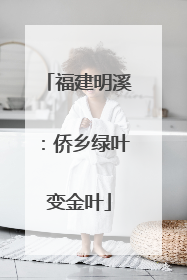 福建明溪：侨乡绿叶变金叶