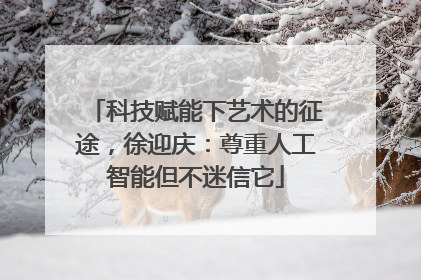 科技赋能下艺术的征途，徐迎庆：尊重人工智能但不迷信它