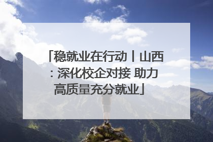 稳就业在行动丨山西：深化校企对接 助力高质量充分就业