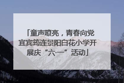 童声嘹亮，青春向党 宜宾筠连景阳白花小学开展庆“六·一”活动