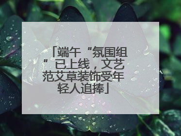 端午“氛围组”已上线，文艺范艾草装饰受年轻人追捧