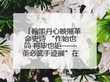 翰墨丹心映照革命史诗 “作始也简 将毕也钜——董必武手迹展”在福州开幕