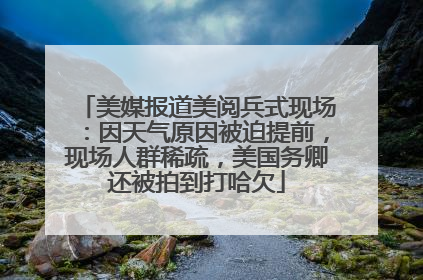 美媒报道美阅兵式现场：因天气原因被迫提前，现场人群稀疏，美国务卿还被拍到打哈欠