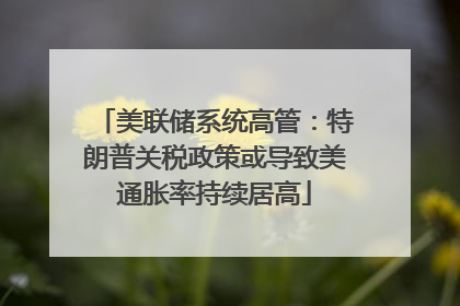 美联储系统高管：特朗普关税政策或导致美通胀率持续居高