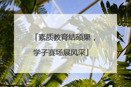 素质教育结硕果，学子赛场展风采