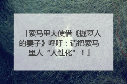 索马里大使借《掘墓人的妻子》呼吁：请把索马里人“人性化”！