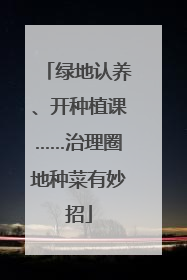 绿地认养、开种植课……治理圈地种菜有妙招