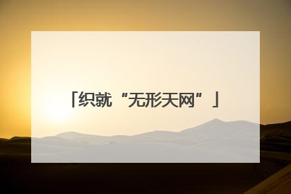织就“无形天网”