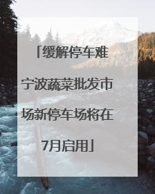 缓解停车难 宁波蔬菜批发市场新停车场将在7月启用
