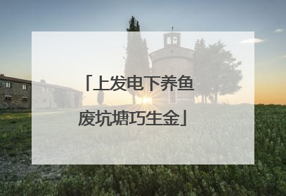 上发电下养鱼 废坑塘巧生金