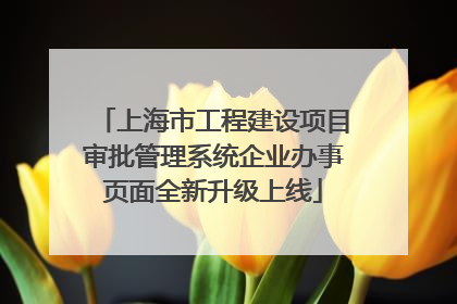 上海市工程建设项目审批管理系统企业办事页面全新升级上线