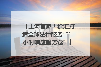 上海首家！徐汇打造全球法律服务“1小时响应服务仓”