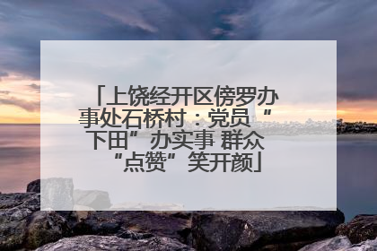 上饶经开区傍罗办事处石桥村：党员“下田”办实事 群众“点赞”笑开颜