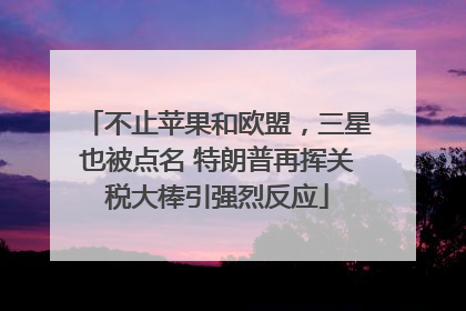 不止苹果和欧盟，三星也被点名 特朗普再挥关税大棒引强烈反应
