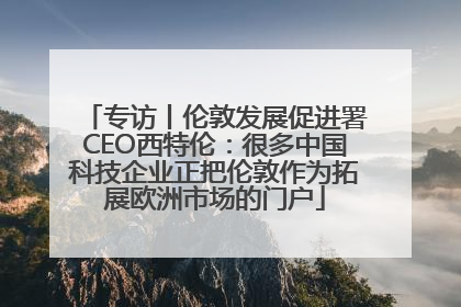 专访丨伦敦发展促进署CEO西特伦：很多中国科技企业正把伦敦作为拓展欧洲市场的门户