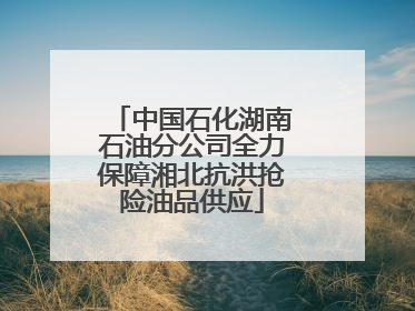 中国石化湖南石油分公司全力保障湘北抗洪抢险油品供应