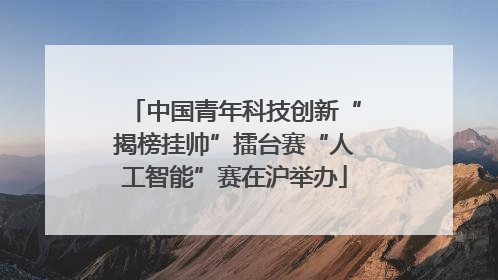 中国青年科技创新“揭榜挂帅”擂台赛“人工智能”赛在沪举办