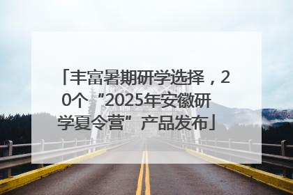 丰富暑期研学选择，20个“2025年安徽研学夏令营”产品发布